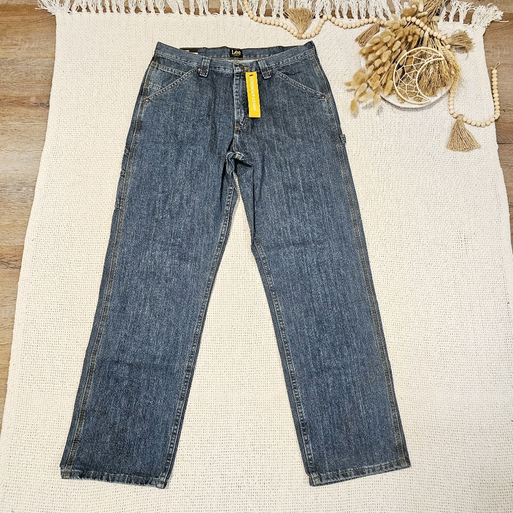 Lee Men's Utility Carpenter Jeans Size 34x32 - Picture 2 of 12